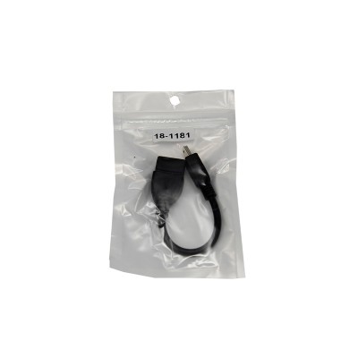 Кабель USB OTG, шт. mini USB – гн. USB-A, 2,4A, 0,15м, ПВХ, черный REXANT