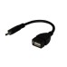 Кабель USB OTG, шт. mini USB – гн. USB-A, 2,4A, 0,15м, ПВХ, черный REXANT