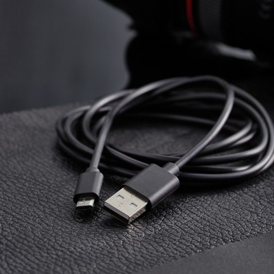 Кабель USB-A – micro USB, 1А, 1,8м, ПВХ, черный REXANT