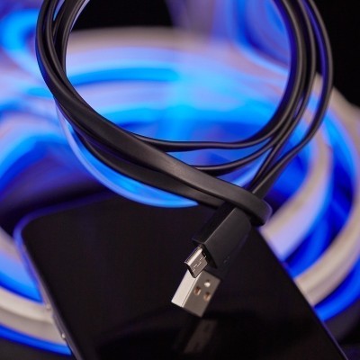 Кабель USB-A – micro USB, 2,4А, 1м, ПВХ, черный REXANT