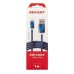 Кабель USB-A – Lightning, 2,4A 1м, в синей нейлоновой оплетке REXANT