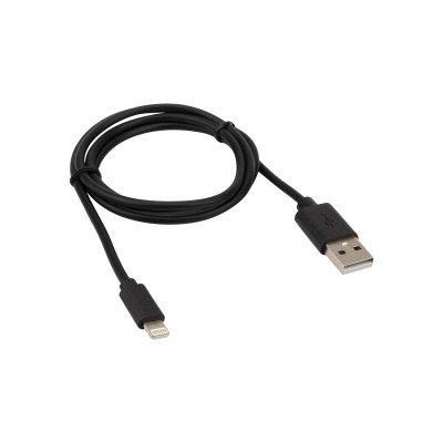 Кабель USB-A – Lightning, 1А, 1м, ПВХ, черный REXANT