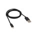 Кабель USB-A – Lightning, 1А, 1м, ПВХ, черный REXANT