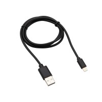 Кабель USB-A – Lightning, 2,1А, 1м, ПВХ, черный REXANT