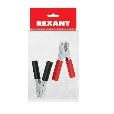 Зажим крокодил, длина 150мм, ток 250A, 2 шт., пакет БОПП REXANT