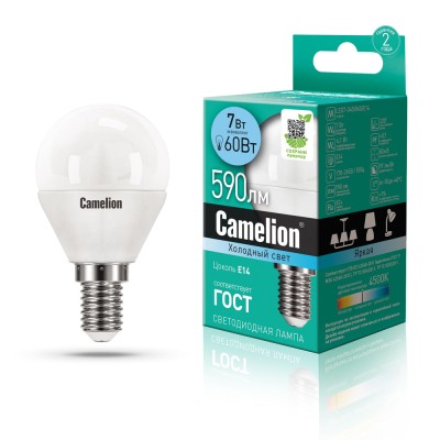 Светодиодная лампа Camelion LED7-G45/845/E14