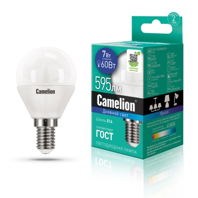 Светодиодная лампа Camelion LED7-G45/865/E14