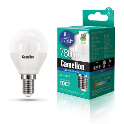 Светодиодная лампа Camelion LED8-G45/865/E14