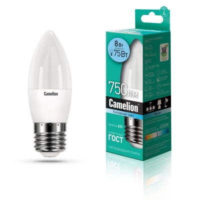 Светодиодная лампа Camelion LED8-C35/845/E27