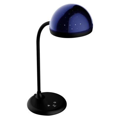 Настольный LED светильник с встроенным RGB-проектором "Звездное небо" Camelion KD-828 C02 чёрный
