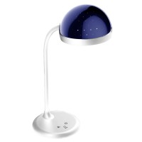 Настольный LED светильник с встроенным RGB-проектором "Звездное небо" Camelion KD-828 C01 белый