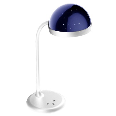 Настольный LED светильник с встроенным RGB-проектором "Звездное небо" Camelion KD-828 C01 белый