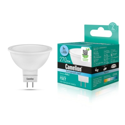 Светодиодная лампа Camelion LED3-JCDR/845/GU5.3