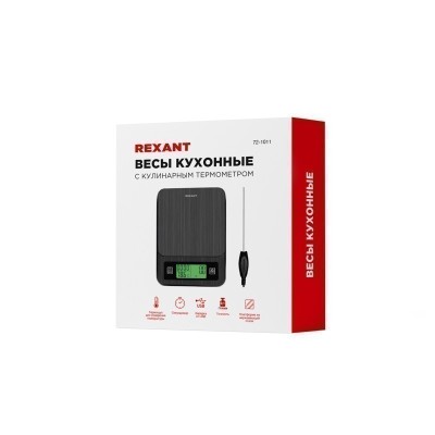Весы кухонные электронные, термощуп/до 3 кг REXANT