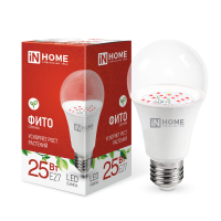 Лампа светодиодная LED-A65 STD-ФИТО красно-синий спектр 25Вт 230В Е27 IN HOME Лампа светодиодная LED-A65 STD-ФИТО красно-синий спектр 25Вт 230В Е27 IN HOME