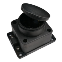 Розетка одинарная с заземлением каучук с заглушкой 16А IP44 черная 9321 IN HOME