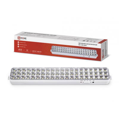 Светильник светодиодный аварийный СБА 1098-60DC 60 LED 2.0Ah lithium battery DC IN HOME