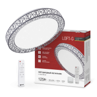 Светильник светодиодный COMFORT LOFT-G 125Вт 230В 3000-6500K 10000Лм 500x105мм с пультом ДУ IN HOME