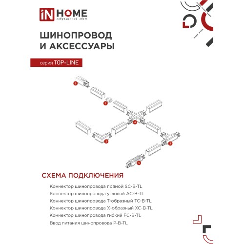 Светильник трековый под лампу с подсветкой TR-GX53-TL 52RW GX53 белый серии TOP-LINE IN HOME IN HOME