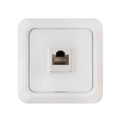 Розетка компьютерная RJ-45 BOLLETO белая 7035 IN HOME