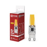 Лампа светодиодная LED-JCD-COB 5Вт 230В G9 4000К 520Лм IN HOME Лампа светодиодная LED-JCD-COB 5Вт 230В G9 4000К 520Лм IN HOME