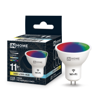Лампа светодиодная LED-JCDR-RGBW-SMART 11Вт 230В Wi-Fi GU5.3 RGB-3000-6500К 990Лм IN HOME Лампа светодиодная LED-JCDR-RGBW-SMART 11Вт 230В Wi-Fi GU5.3 RGB-3000-6500К 990Лм IN HOME