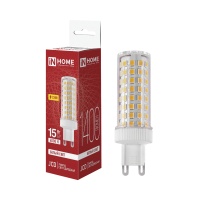 Лампа светодиодная LED-JCD 15Вт 230В G9 4000К 1400Лм IN HOME Лампа светодиодная LED-JCD 15Вт 230В G9 4000К 1400Лм IN HOME