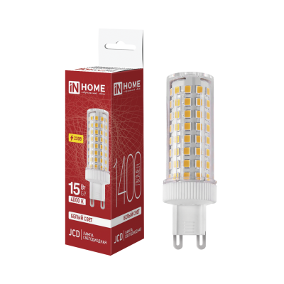 Лампа светодиодная LED-JCD 15Вт 230В G9 4000К 1400Лм IN HOME