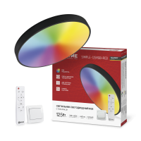 Светильник светодиодный SCANDY SIMPLE-125RGB-RCB 125Вт 230В 3000-6500K 10000Лм 400x50мм пульт ДУ черный IN HOME