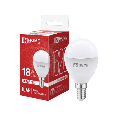 Лампа светодиодная LED-ШАР-VC 18Вт 230В E14 4000K 1620Лм IN HOME