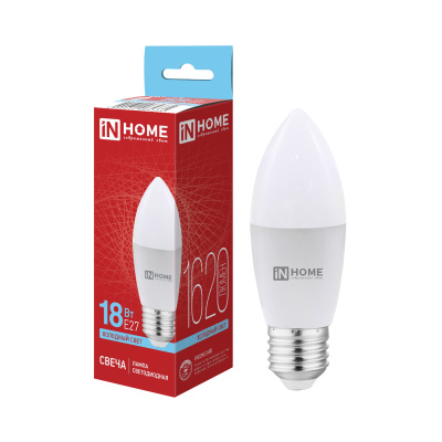 Лампа светодиодная LED-СВЕЧА-VC 18Вт 230В E27 6500K 1620Лм IN HOME