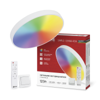 Светильник светодиодный SCANDY SIMPLE-125RGB-RCW 125Вт 230В 3000-6500K 10000Лм 400x50мм пульт ДУ белый IN HOME Светильник светодиодный SCANDY SIMPLE-125RGB-RCW 125Вт 230В 3000-6500K 10000Лм 400x50мм пульт ДУ белый IN HOME