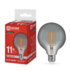 Лампа светодиодная LED-GL95-deco smoky 11Вт 230В E27 4000K 920Лм дымчатая IN HOME