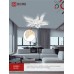 Светильник светодиодный ELEGANT FLAME 90Вт 230В 3000-6500K 7000Лм 820х802х87мм c пультом ДУ белый IN HOME