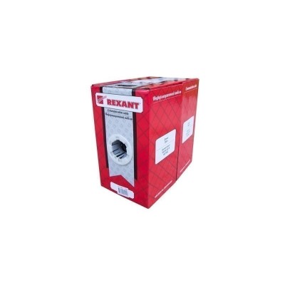 Кабель витая пара F/UTP, CAT 5e, PE, 4PR, 24AWG, OUTDOOR, SOLID, черный, 305м (коробка) REXANT