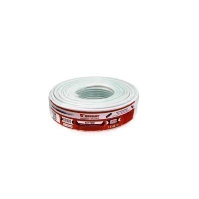 Кабель коаксиальный SAT 703B, 75Ом, Cu/Al/Cu, 75%, 50м, INDOOR, белый REXANT