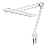 Лампа настольная бестеневая, струбцина, Blue Stream, 60 SMD LED, белая REXANT