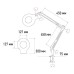 Лупа на струбцине круглая 5D с подсветкой 56 SMD LED, ø127мм, белая REXANT