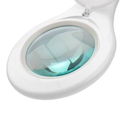 Лупа на струбцине круглая 5D с подсветкой 56 SMD LED, ø127мм, белая REXANT