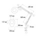 Лупа на струбцине круглая 5D с подсветкой 72 SMD, сенсорный регулятор яркости, ø152мм, белая REXANT