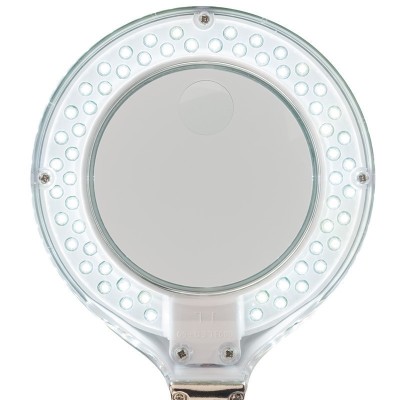 Лупа настольная 3D+12D с подсветкой 40 SMD LED, ø100мм, белая REXANT