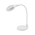 Лупа настольная 3D с подсветкой 30 SMD LED, подставка+прищепка, ø95мм, белая REXANT