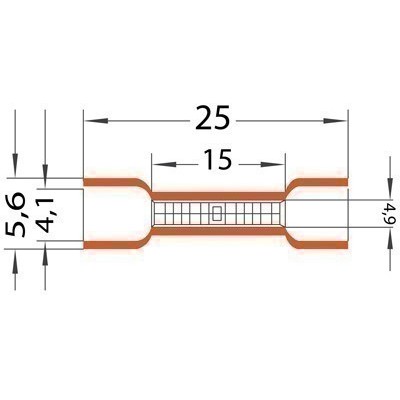Соединительная гильза изолированная L-26 мм 0.5-1.5 мм² (ГСИ 1.5/ГСИ 0,5-1,5) красная REXANT