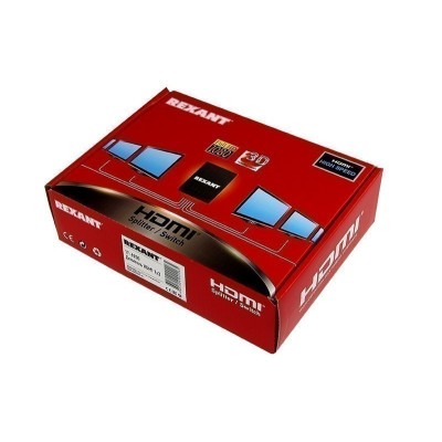Делитель гнездо HDMI на 3 гнезда HDMI, металл REXANT