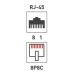 Разъем RJ-45(8P8C) под витую пару, UTP, CAT 6, с вставкой REXANT