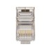 Разъем сетевой LAN на кабель, штекер 8Р8С (RJ-45), под обжим, в экране, 10шт. REXANT