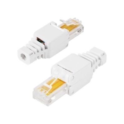 Разъем сетевой LAN на кабель, штекер 8Р8С (RJ-45), быстрозажимной, 1шт. REXANT