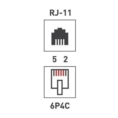 Розетка телефонная внешняя, 1 порт UTP RJ-14 (6P4C), CAT 3 REXANT
