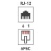 Разъем телефонный UTP, RJ-12 (6P6C), CAT 3 REXANT