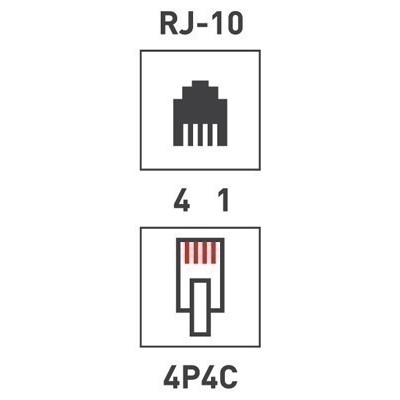 Разъем телефонный UTP, RJ-9 (4P4C), CAT 3 REXANT